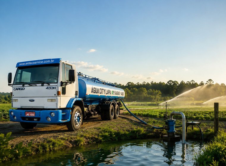 Sistema de irrigação em área verde